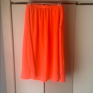 Philosophy Neon Pink Coral Calf Length Skirt XS
